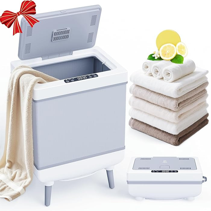 [Truly Upgrade Foldable] Luxury Towel Warmer, 35L Extra Large Towel Warmer Bucket Fits 4 Oversize... | Amazon (US)
