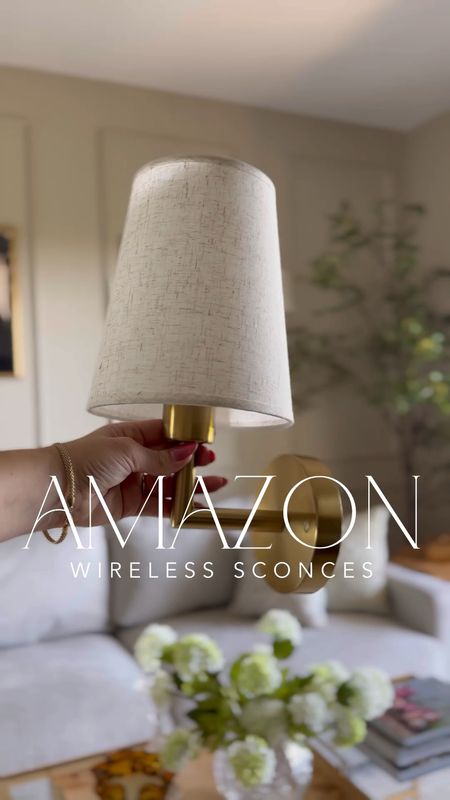 Amazon wireless rechargeable sconces in my lounge room! This holds a charge so well! Up to 50 hours when run on the lowest setting. And the antique brass finish is so pretty, does not feel cheap at all!

#LTKHome #LTKStyleTip #LTKSaleAlert

#LTKhome #LTKVideo #LTKfindsunder100