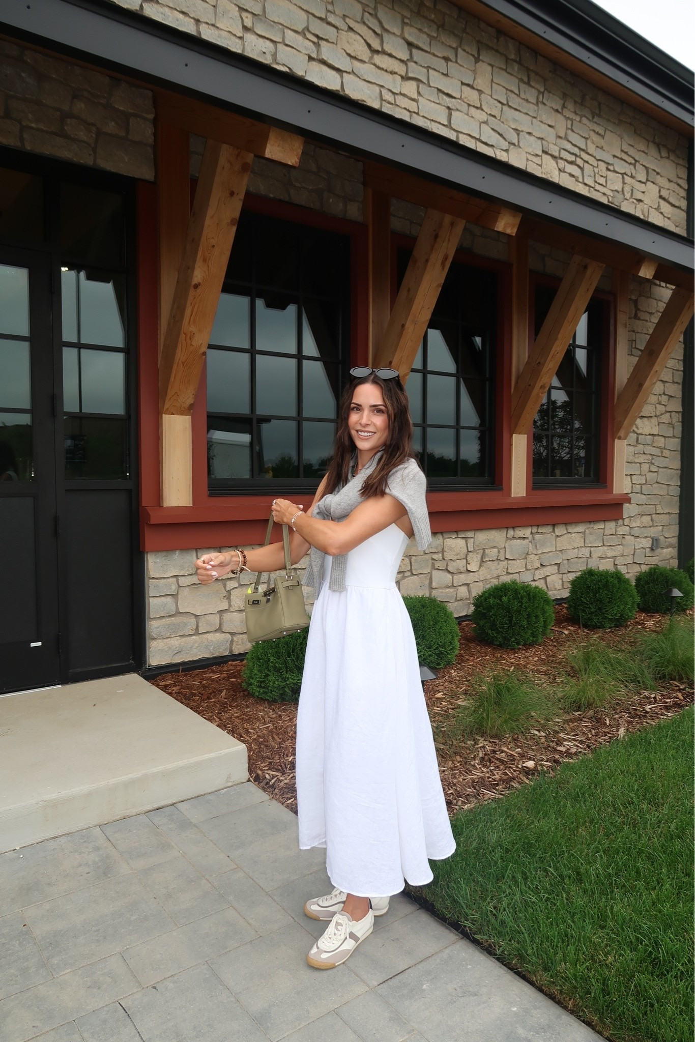 My outfit for the golf tournament today! ⛳️ 
Halter midi dress: sized down 1 (XS) 
Sneakers: true to size — SO comfortable. If you are planning a trip to Europe or need a chic sneaker comfortable for lots of walking, these are the ones!

#LTKSaleAlert #LTKootd #LTKSeasonal