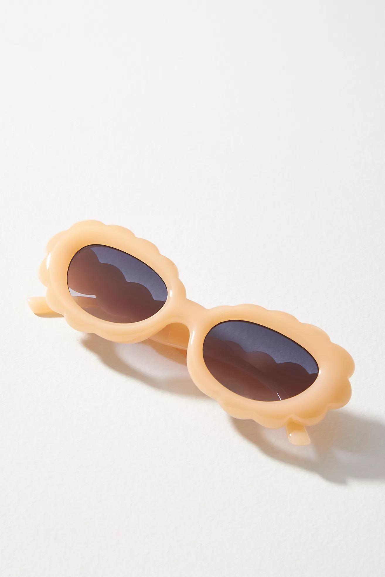 Scallop Warm Tortoise Sunglasses | Anthropologie (US)