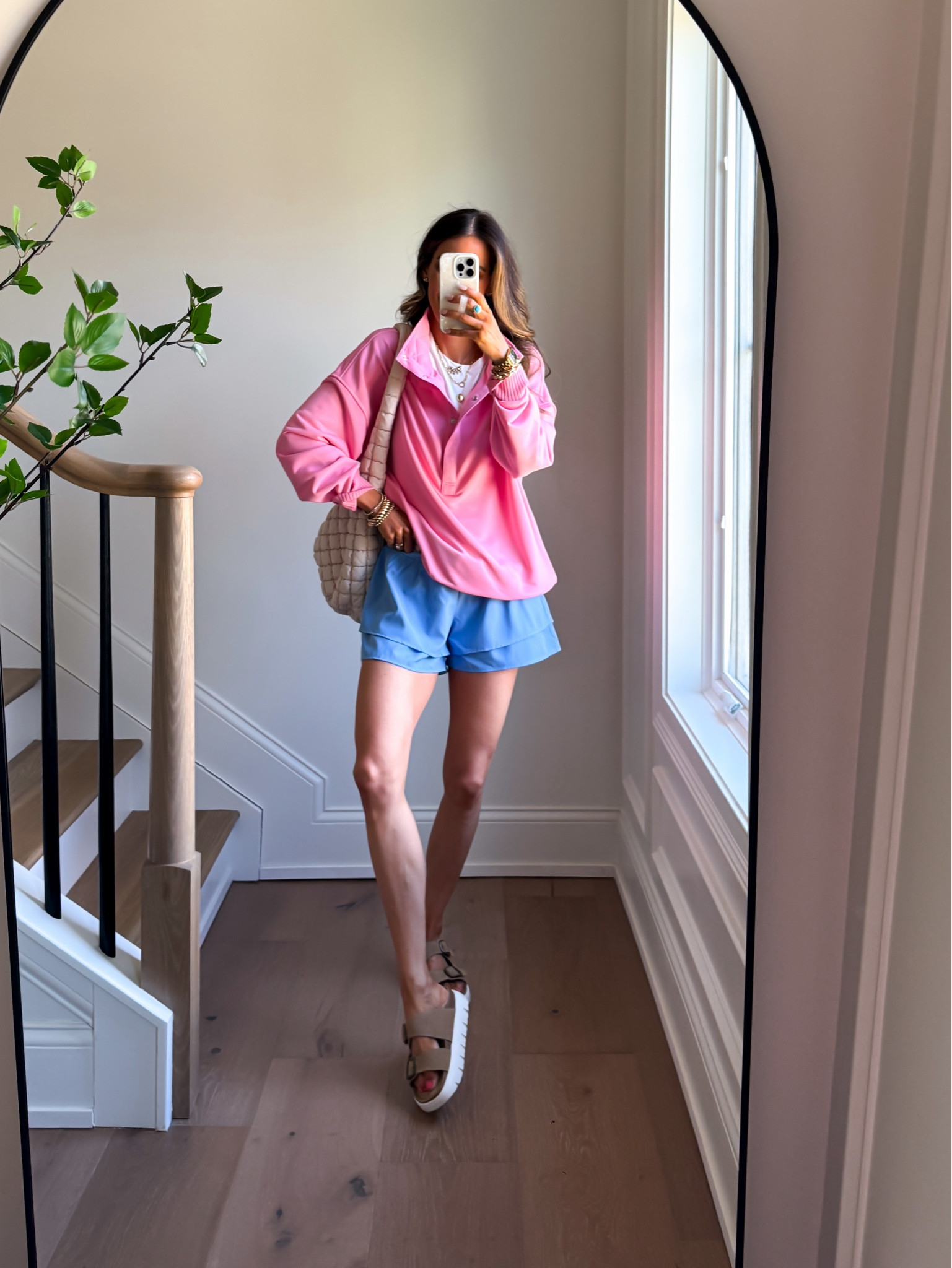 Wearing small athletic shorts and small pullover 

#LTKgrwm #LTKmomlife #LTKfitnessgoals