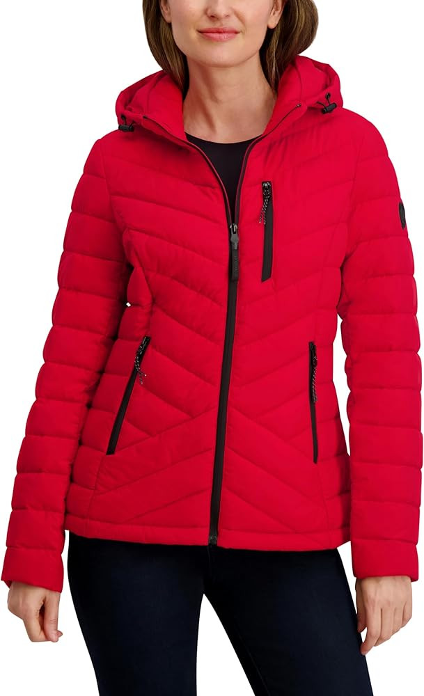 Nautica Women's Chevron Puffer Jacket | Amazon (US)