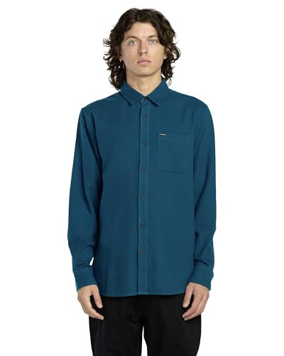 Volcom Men's Caden Plaid Long Sleeve Flannel Shirt, Cosmic Blue, XX-Large | Amazon (US)