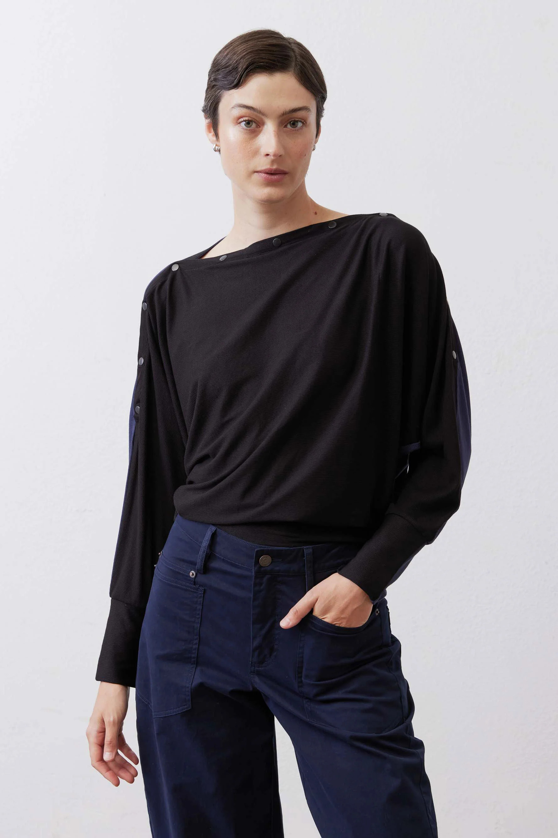 In A Snap Long Sleeve Top | Ruti