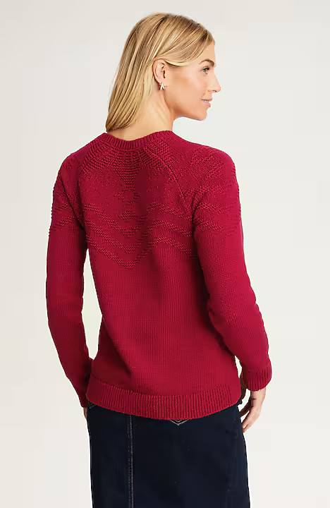 Textured-Yoke Sweater | J. Jill