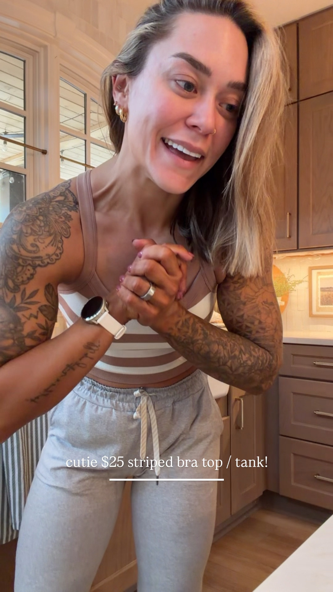 This striped bra tank top is so cute! Great support, has a fun criss cross back design as well🤎 a few other colors! In the small. & classic Vuori joggers, in the small! 

Fitness / target finds / activewear / ootd / spring style / Holley Gabrielle 



#LTKActive #LTKootd #LTKfitnessgoals