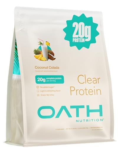 Oath Nutrition - Clear Whey Protein - 21 Servings - Coconut Colada | Amazon (US)
