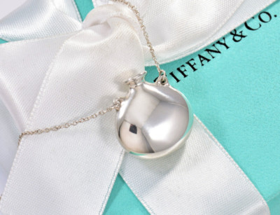 Tiffany & Co Elsa Peretti Silver Round Perfume Bottle Pendant 16.6" Necklace  | eBay | eBay US