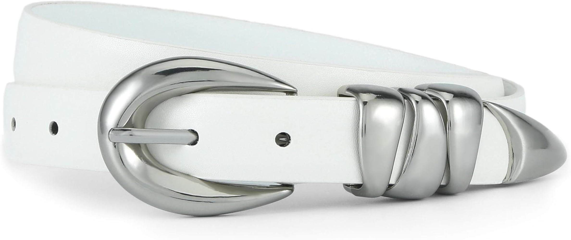 HOTWILL Women Skinny Belt for Jeans Dress Pants Ladies Fashion Faux Leather Waist Belt with Gold ... | Amazon (US)