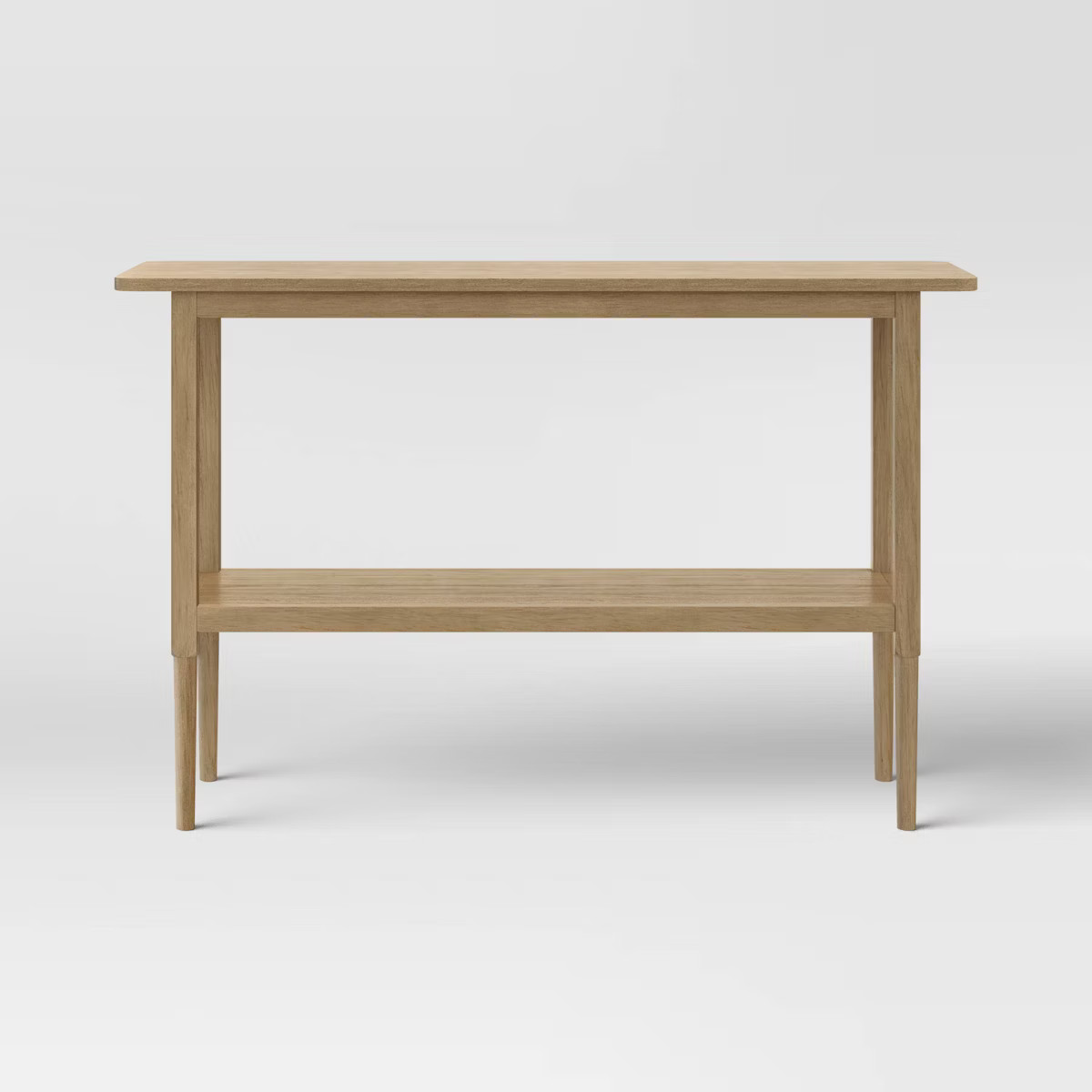 Gretna Narrow Console Table Natural - Threshold™: Solid Wood, Rustic Sofa Table with Shelf | Target
