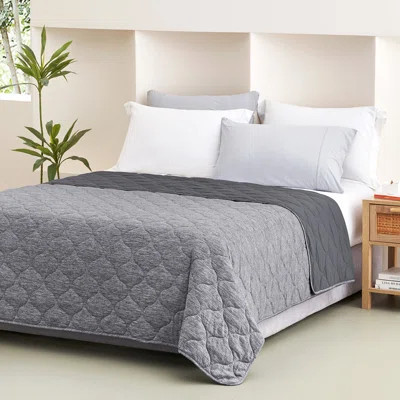 Cozy Bliss Reversible Cooling Blanket, Lightweight Soft Breathable Cooling Throw for Bed, Sofa & Dog Bed | Wayfair North America
