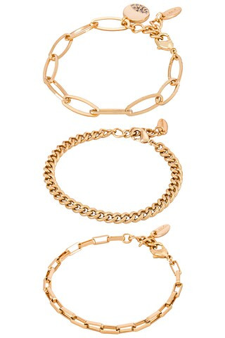 Ettika Chain Bracelet Set in Gold from Revolve.com | Revolve Clothing (Global)