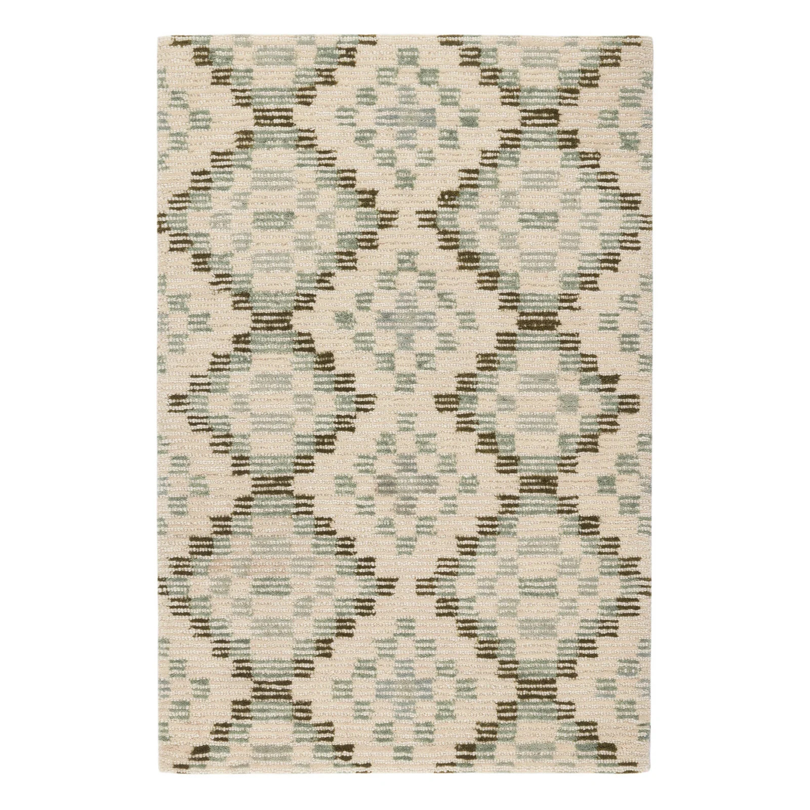 Diamond Cove Hand Tufted Wool Rug | Green | Annie Selke