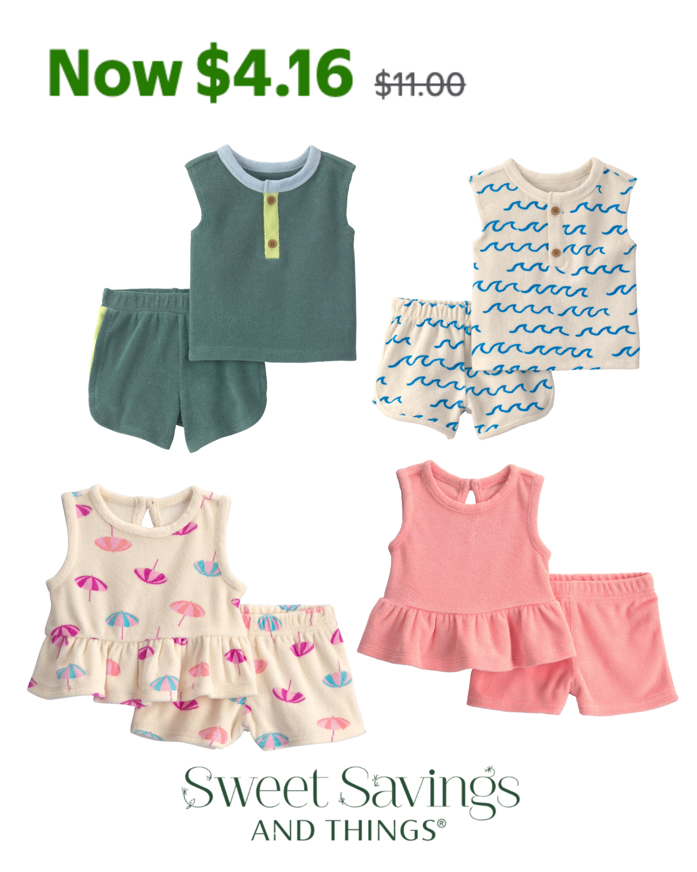Little terry cloth sets 62% off! So darling, this will go quick!!  

 #LTKSaleAlert #LTKBaby #LTKKids