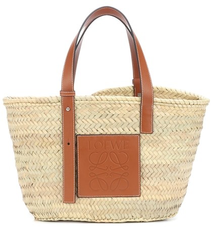 Leather-trimmed basket tote | Mytheresa (UK)