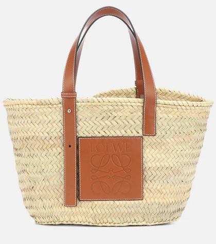 Leather-trimmed basket tote | Mytheresa (UK)