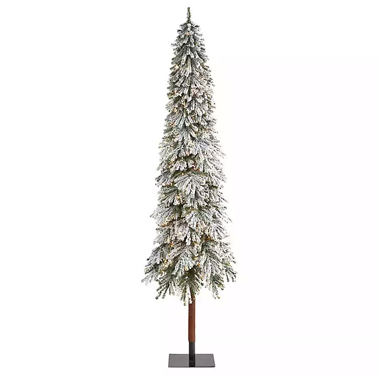 9 ft. Lit Flocked Grand Alpine Christmas Tree | Kirkland's Home
