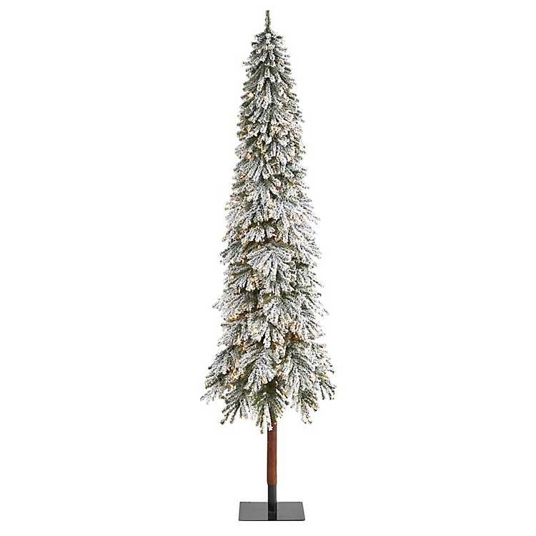 9 ft. Lit Flocked Grand Alpine Christmas Tree | Kirkland's Home
