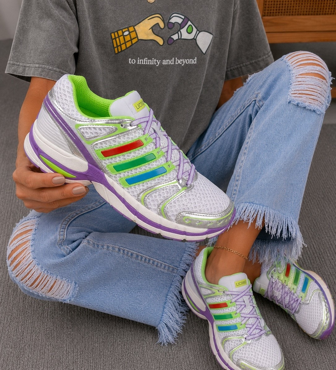 🚀✨ TO INFINITY... AND BEYOND! ✨🚀

Okay, Toy Story fans, this one is for YOU!

A limited-edition Buzz Lightyear sneaker just dropped and my inner 90s kid is absolutely freaking out. 💚💜🤍

The colors are instantly recognizable, the details are so fun, and the nostalgia is hitting HARD. If you grew up watching Toy Story, you're going to love these!

But wait... it gets even better. 🥹💚

They also come in kids' sizes, which means you can match your little sidekick! 🚀👟 Whether it's your son, daughter, grandchild, niece, or nephew, how cute would matching Buzz Lightyear sneakers be?!

These are giving all the Disney nostalgia, fun family memories, and cool-mom vibes. ✨

Limited-edition releases tend to disappear fast, so if you've got a Toy Story fan in your house, don't wait too long on these.

Comment BUZZ and I'll send you the link! 🚀💜💚🤍

#LTKdayinmylife #LTKgrwm #LTKootd
