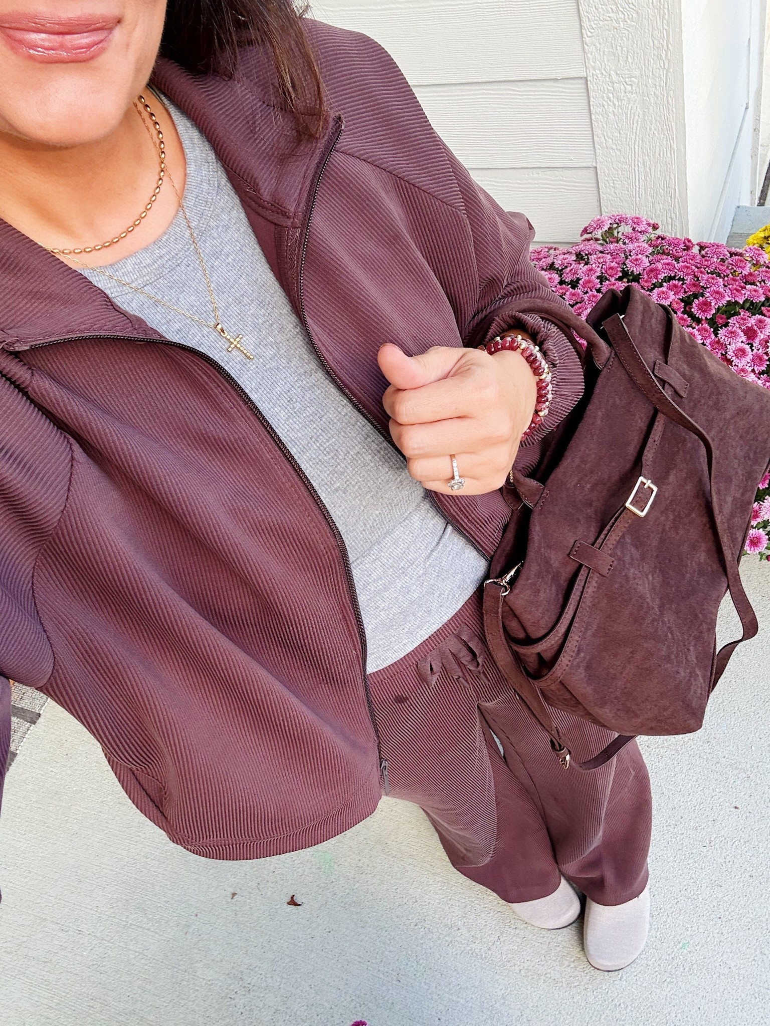 • medium jacket 
• medium tank 
• medium pants 
• size down in clogs 

#LTKSeasonal #LTKFindsUnder50 #LTKSaleAlert