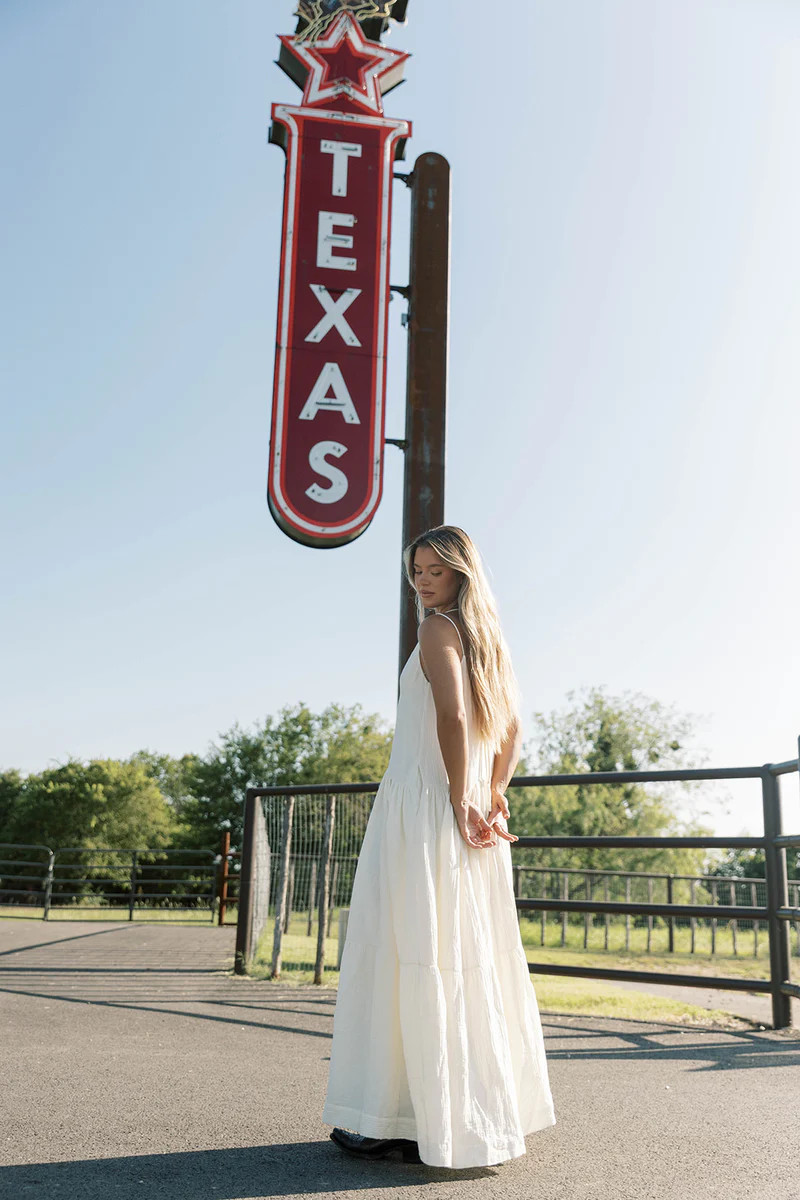 Solenne Maxi Dress in Cream | Worth Collective