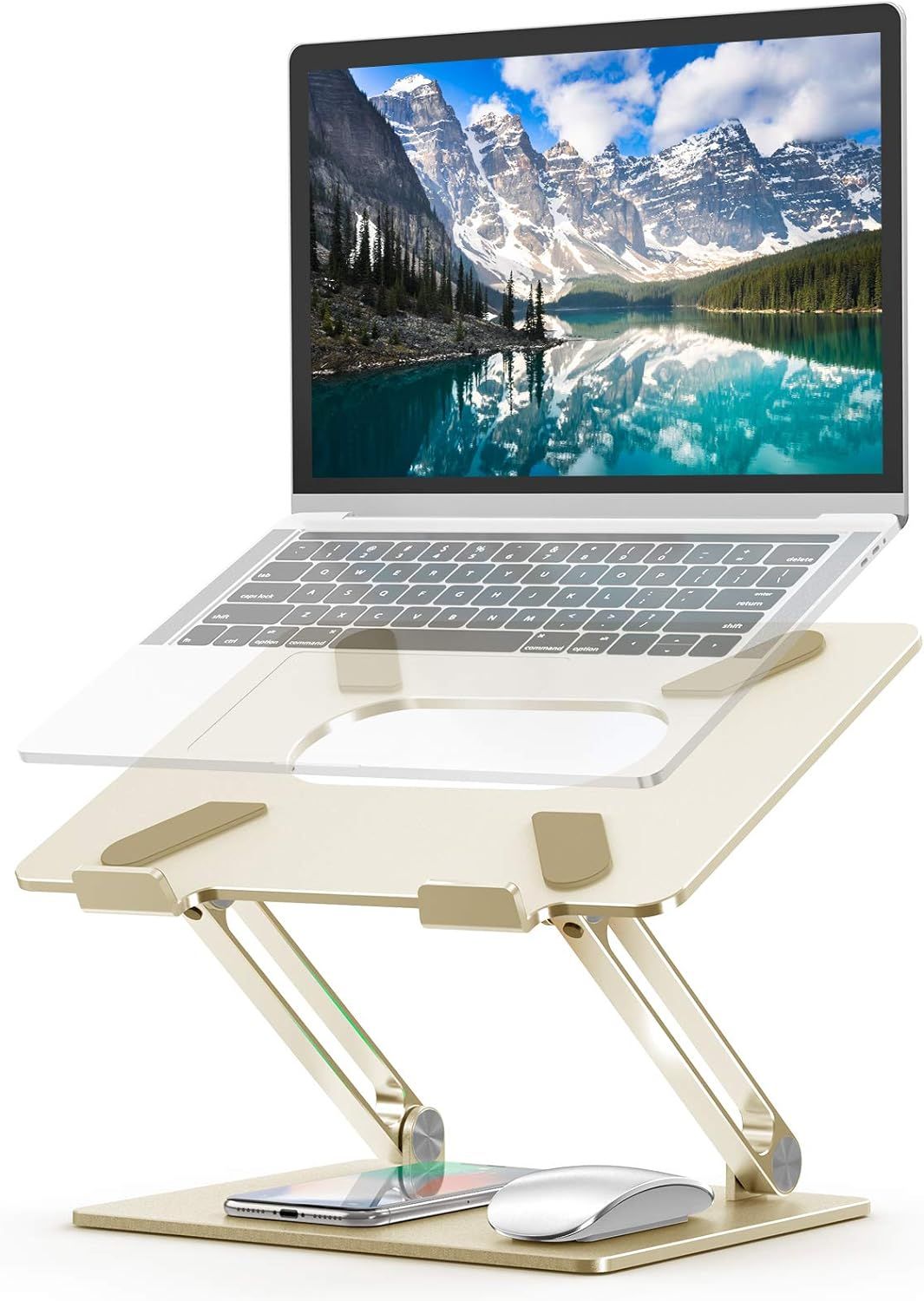 Laptop Stand, Ergonomic Adjustable Notebook Stand, Aluminum Portable Computer Riser with Heat-Ven... | Amazon (US)