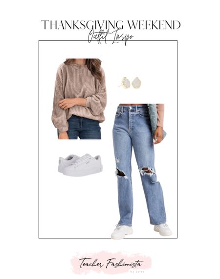 Thanksgiving outfit idea! 

• Target • Amazon • Kendra Scott • white sneakers • straight leg jeans •

#ltkholiday #ltkunder100

#LTKsalealert #LTKSeasonal #LTKunder50