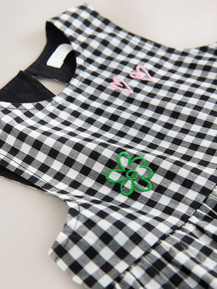 Black/White Gingham Sleeveless Playsuit (3mths-7yrs) | Next US