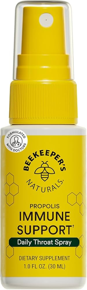 Propolis Throat Spray by Beekeeper's Naturals - 95% Bee Propolis Extract, Natural Immune Support ... | Amazon (US)