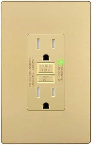 LIDER 15A GFCI Outlet, Tamper-Resistant Receptacle with Self-Test, LED Indicator, ETL Listed & FC... | Amazon (US)