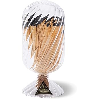 Skeem Helix Match Cloche with Striker - Includes 120 4 Inch Matches (Black-Tipped Matches) - Perf... | Amazon (US)