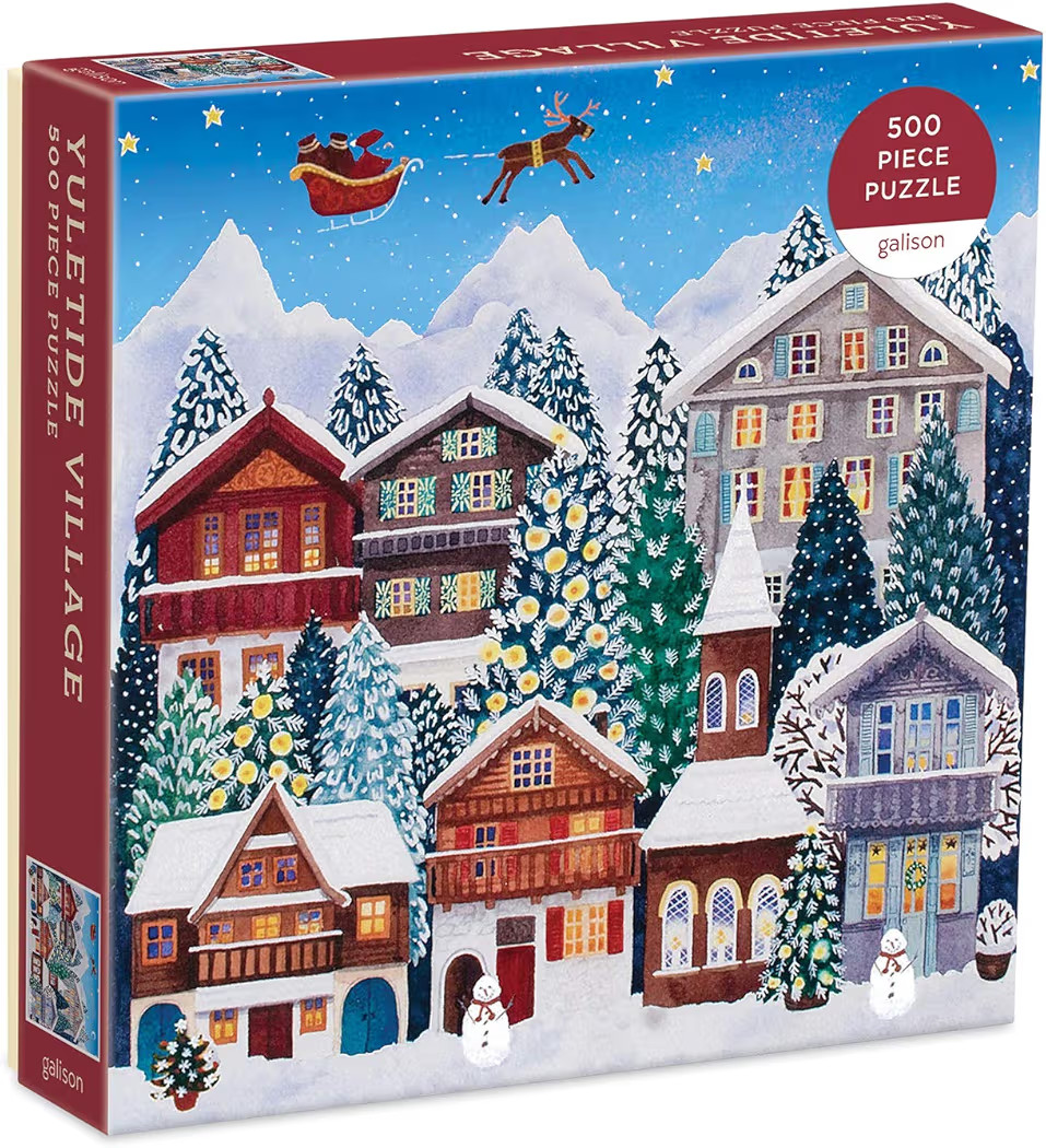 Galison Yuletide Village 500 Piece Puzzle from Galison - Featuring Colorful and Charming Illustra... | Amazon (US)