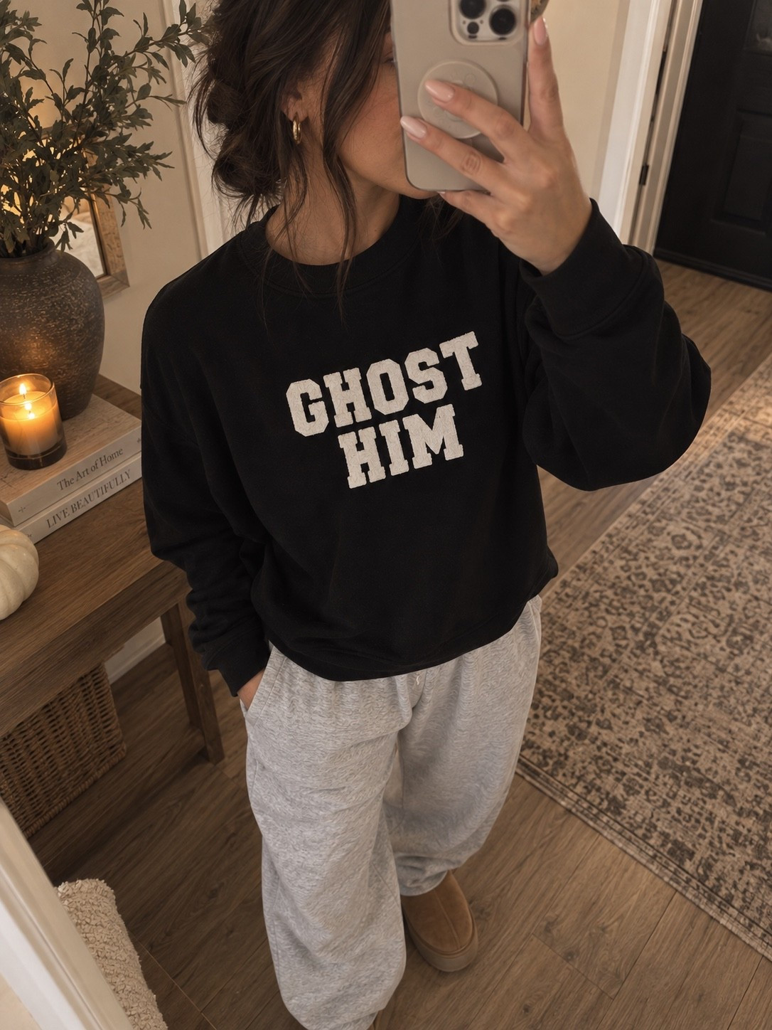 Walmart Halloween sweatshirt, Halloween Sweatshirt, Ghost Him Omg sleeve Halloween top, halloween pajamas, Halloween loungewear

#LTKSeasonal #LTKPetite #LTKootd