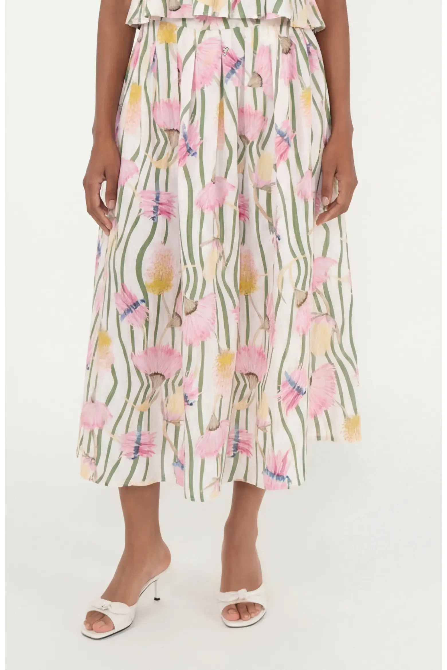 The Reef Print Pleated Linen & Cotton Maxi Skirt (Women) | Nordstrom | Nordstrom