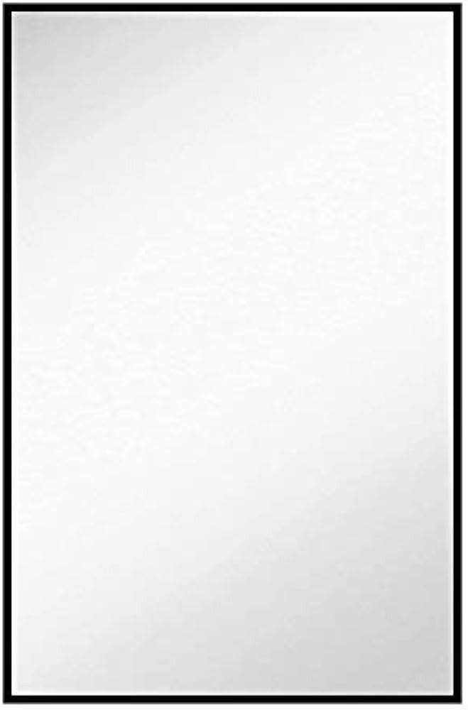 FANYUSHOW 24"x36" Rectangular Modern Metal Frame Wall Mirror for Bathroom, Corridor ,Black(Horizo... | Amazon (US)