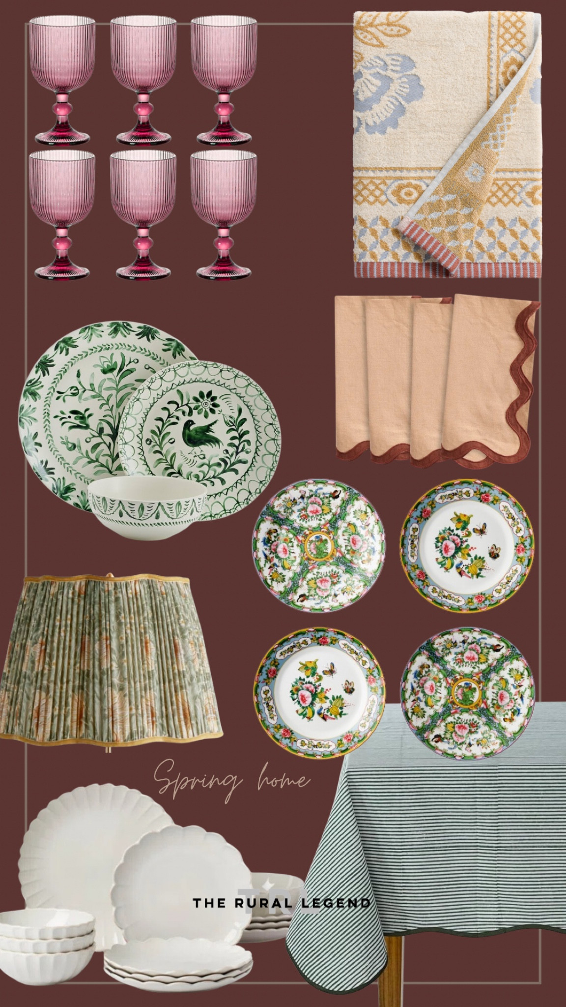 Spring floral, stripe, and scallop home decor

#LTKSeasonal #LTKHome #LTKFindsUnder50