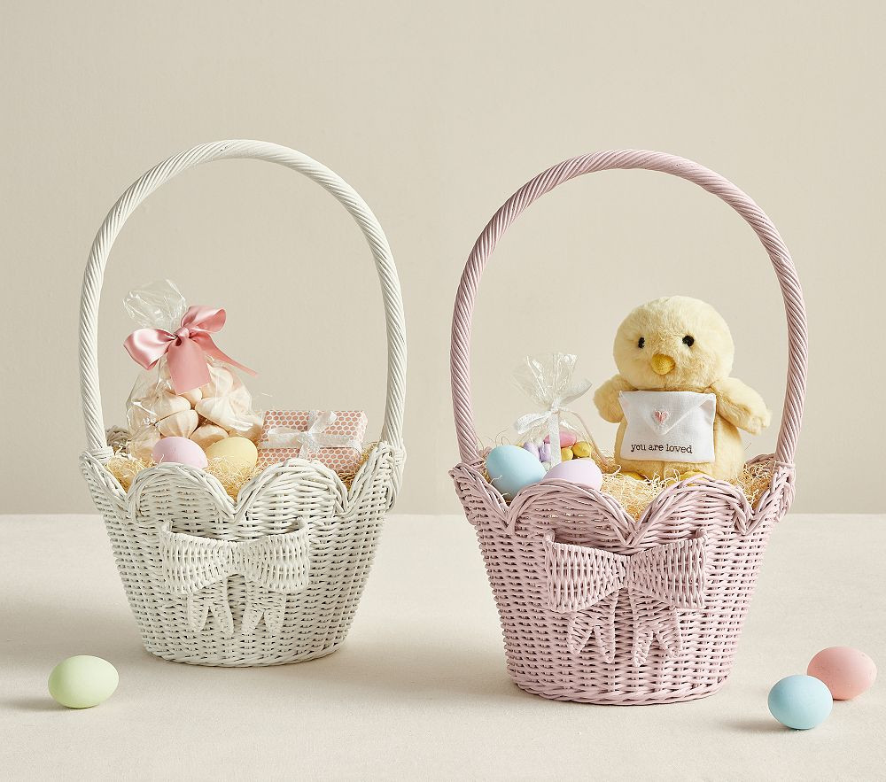 Rattan Scallop Easter Basket | Pottery Barn Kids