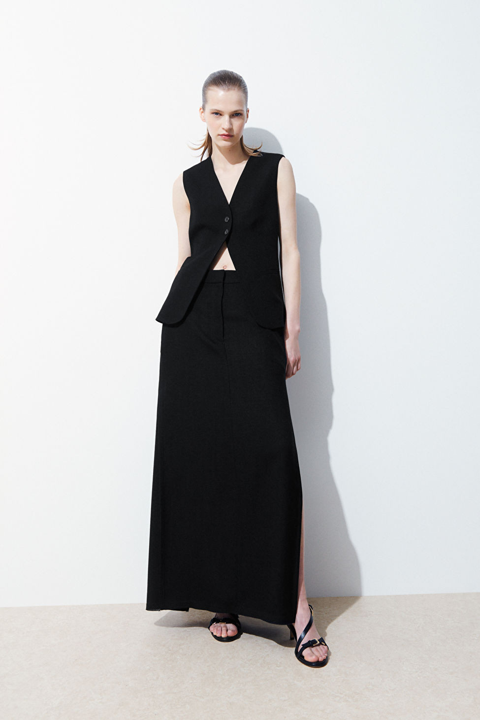 THE LONGLINE WAISTCOAT - BLACK - COS | COS UK