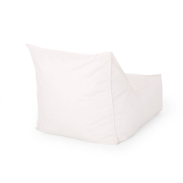 3' Indoor Contemporary Water Resistant Fabric Bean Bag Chair White - Christopher Knight Home | Target