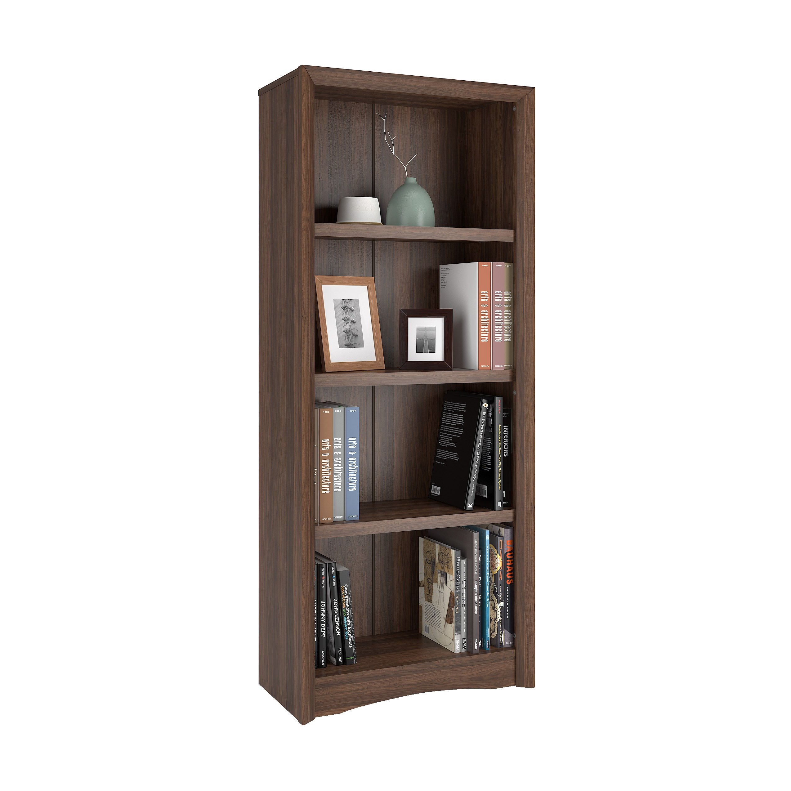 CorLiving Quadra Brown Composite 4 -Shelf Bookcase ( 24-in W x 59-in H x 13-in D ) Finished | LSA-828-S | Lowe's