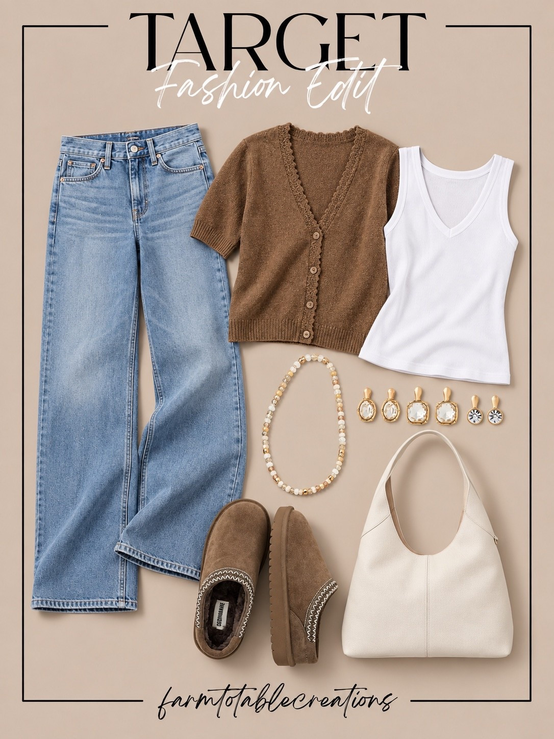 Target Cozy Casual Fall Outfit 🤎

This is the kind of easy fall outfit I’ll reach for again and again! Light-wash denim paired with a soft brown cardigan and simple white tank creates the perfect neutral base—casual, cozy, and still put together.

Add the comfy slip-ons, creamy shoulder bag, and delicate jewelry for an effortless everyday look that’s perfect for errands, coffee runs, school pickup, or a relaxed weekend.

Follow @farmtotablecreations on Instagram for more cozy home finds and trending decor.

#LTKStyle #TargetStyle #TargetFinds #TargetFashion #FallFashion #FallOutfit #CasualFallStyle #CozyStyle #AffordableFashion #EverydayStyle #NeutralStyle #TargetOutfit #LTKFinds

#LTKOver40 #LTKSaleAlert #LTKmomlife