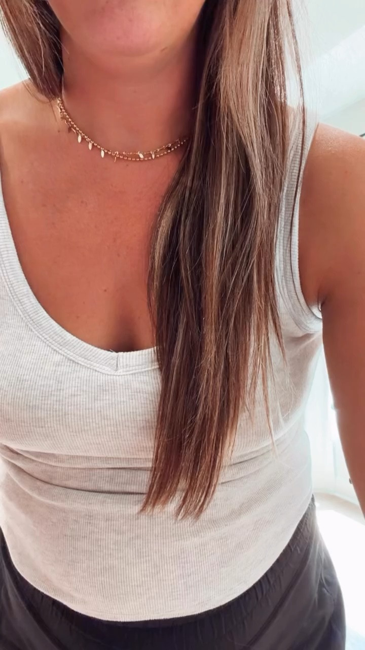 Ribbed tank with built in bra
