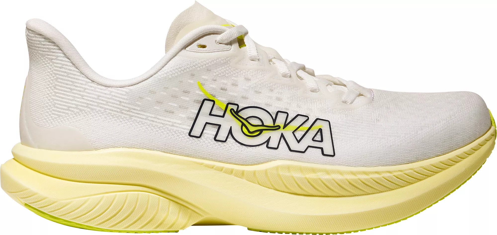HOKA Women's Mach 6 Running Shoes, Size 5.5, White/Citrus | DICK'S Sporting Goods