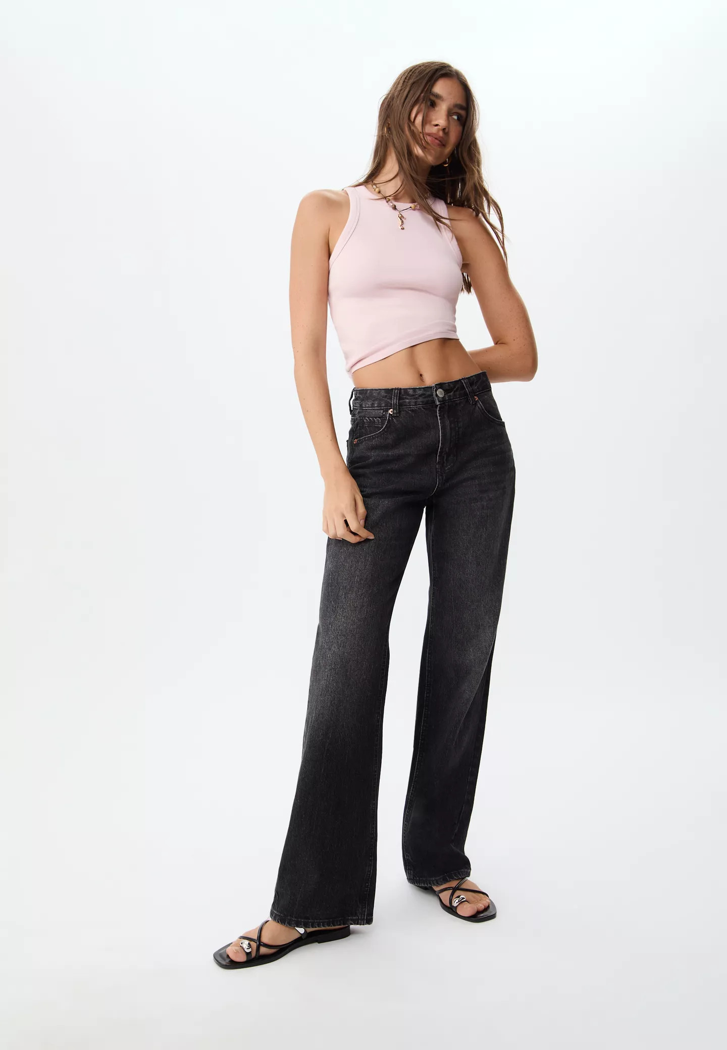 D92 straight wide-leg jeans | Stradivarius (UK)