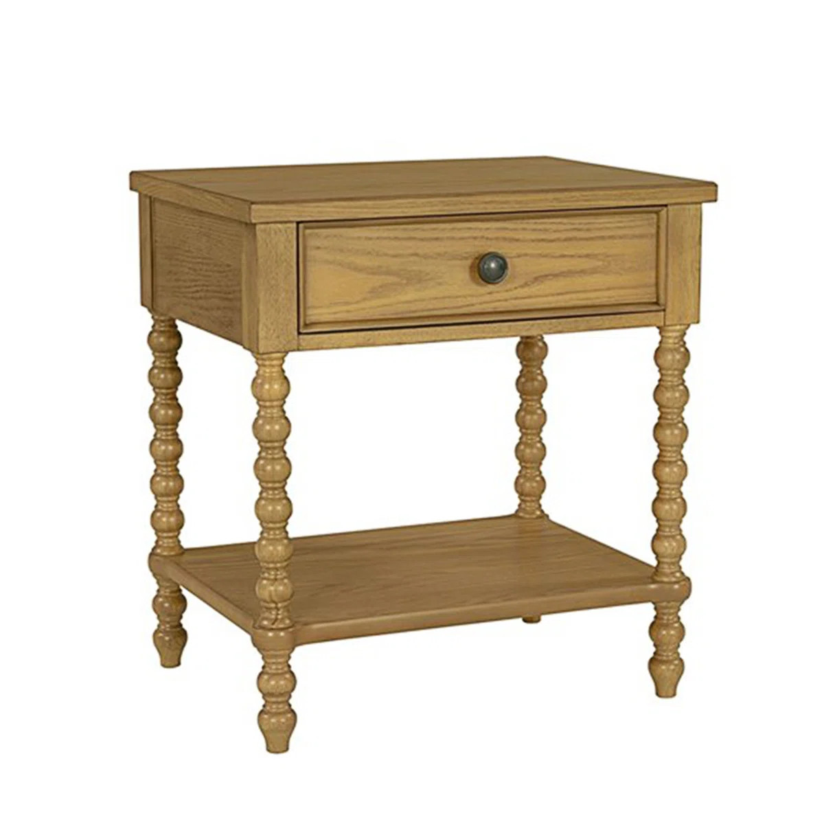 Traditional Design Nightstand With Turned Legs, Bed Side Table | Wayfair North America