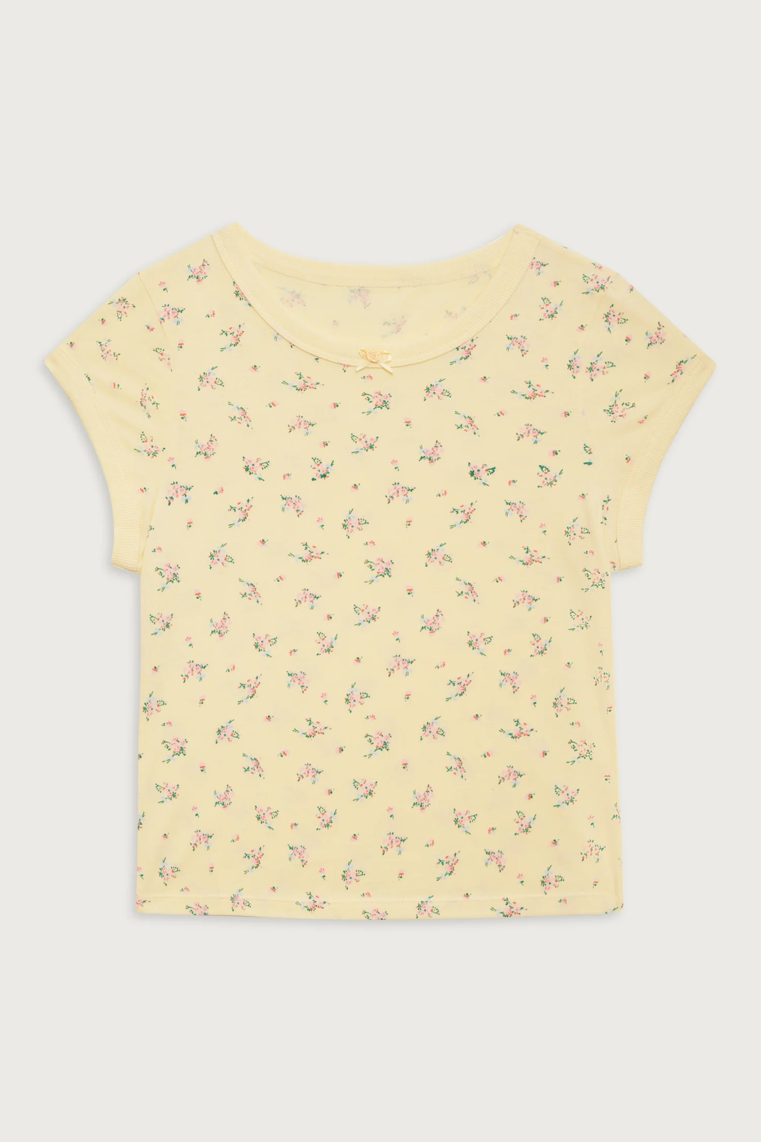 Archie Floral Cotton Tee - Buttercup Bouquet | Frankies Bikinis