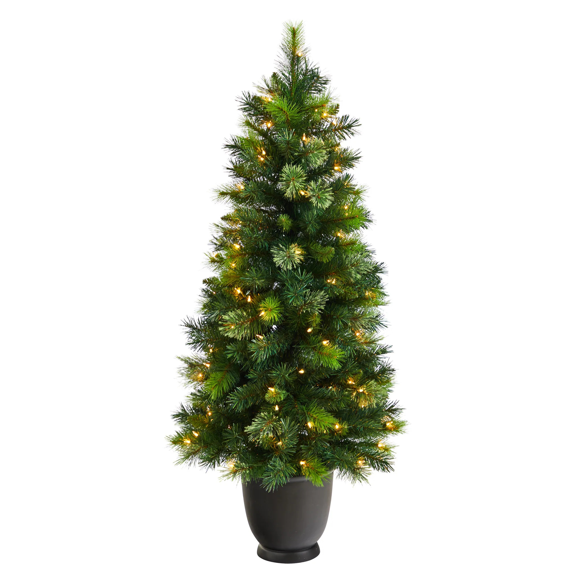 4.5' Oregon Pine Christmas in Decorative Planter - 4.6 | Bed Bath & Beyond