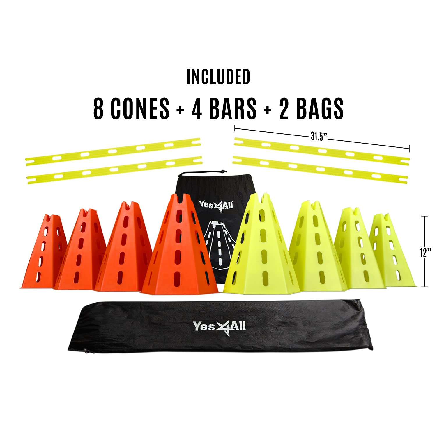 Yes4All Speed and Agility Training Equipment Set - Hurdles and Cones for Athletes in Soccer, Bask... | Amazon (US)