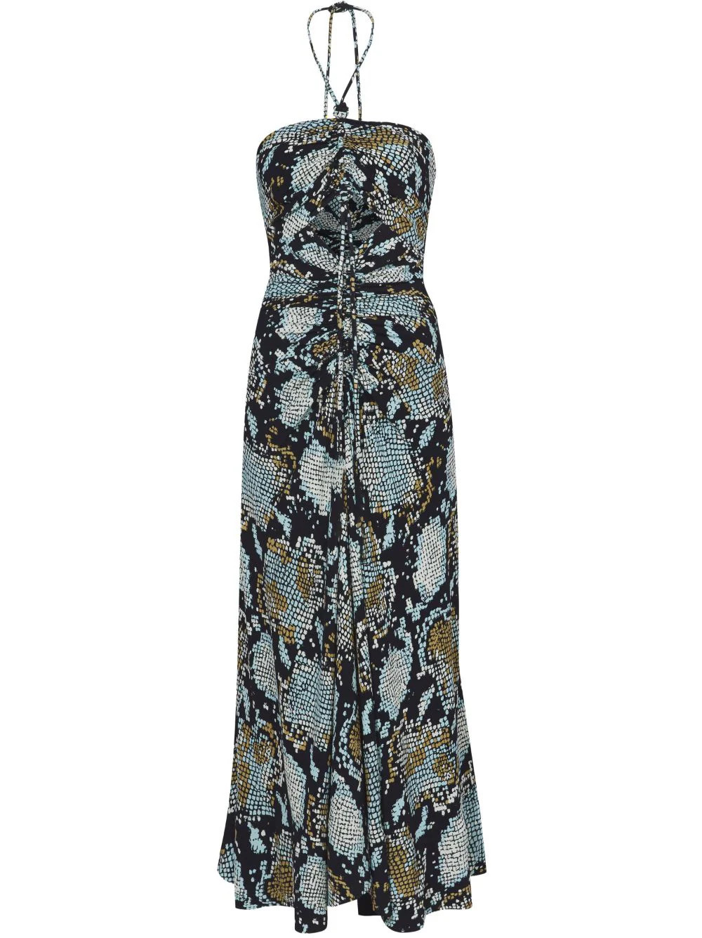 Proenza Schouler snake-print halterneck midi dress - Black | Farfetch Global