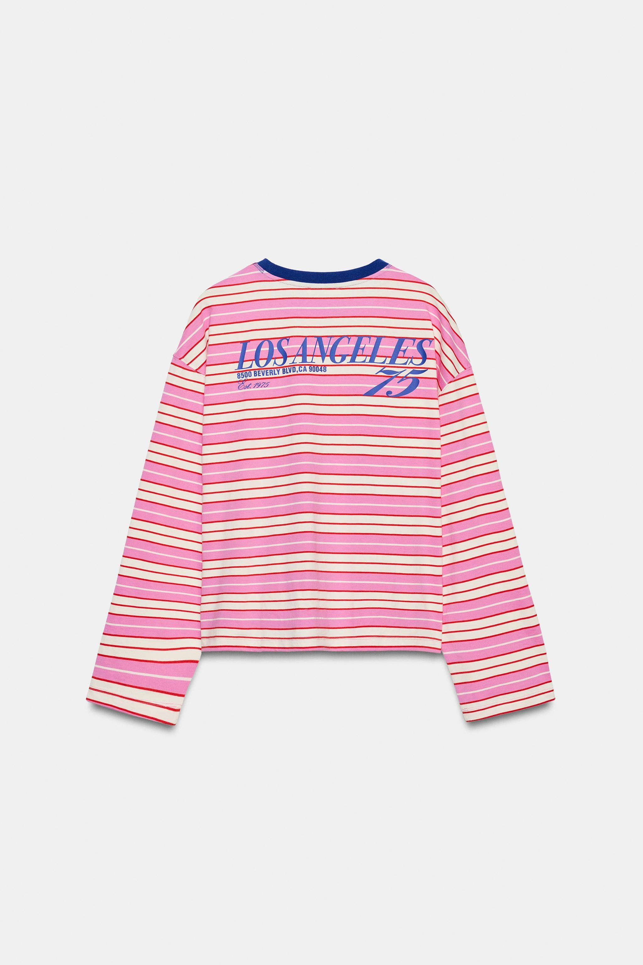 STRIPED TEXT T-SHIRT | Zara DE
